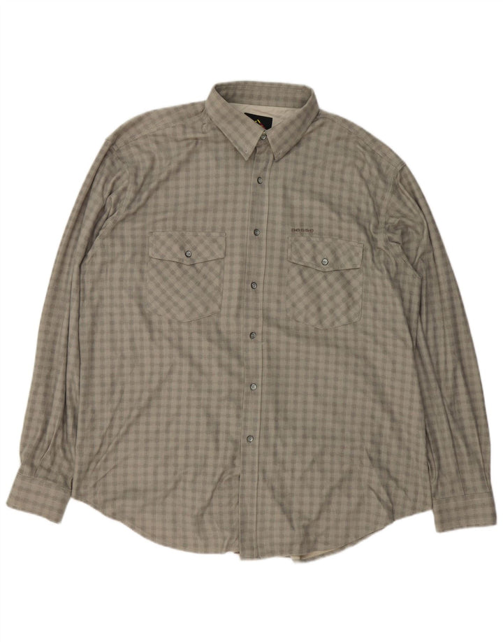 Aesse Mens Shirt 2XL Grey Gingham