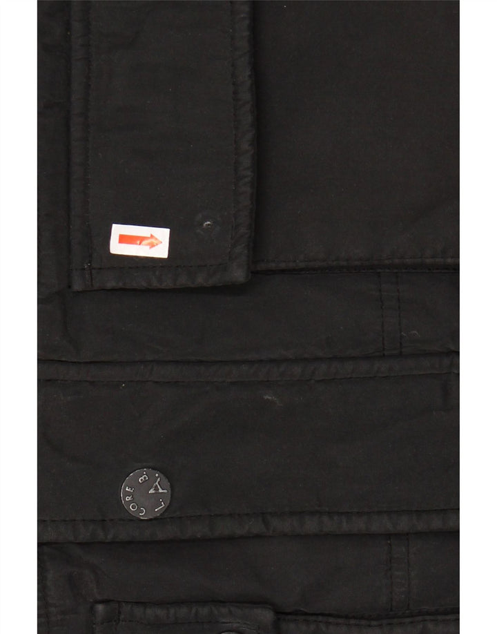 JACK & JONES Ανδρικό μπουφάν με κουκούλα UK 38 μεσαίο μαύρο πολυεστέρα