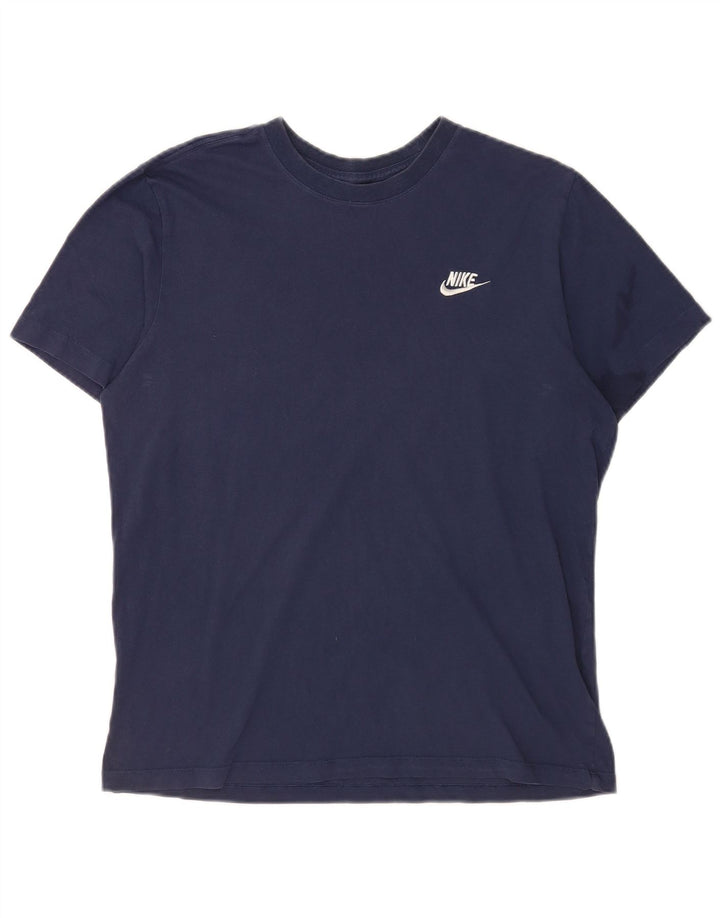 T-shirt da uomo Nike Top in cotone blu navy medio