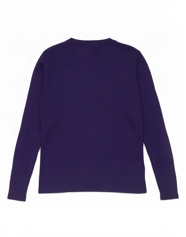 Γυναικείο Oasis Boat Neck Jumper UK 14 Large Navy Blue Viscose