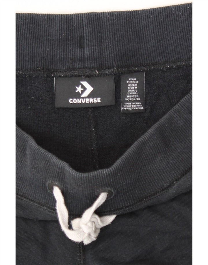 Converse Womens Sport Shorts UK 14 Medium  Black Cotton