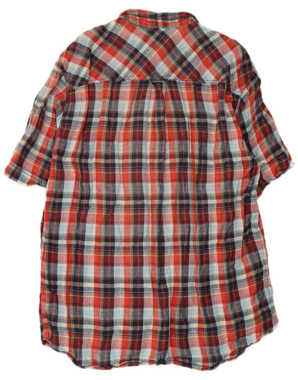 Marlboro Classics Camicia da uomo a maniche corte dal taglio tradizionale 2XL Rosso a quadri
