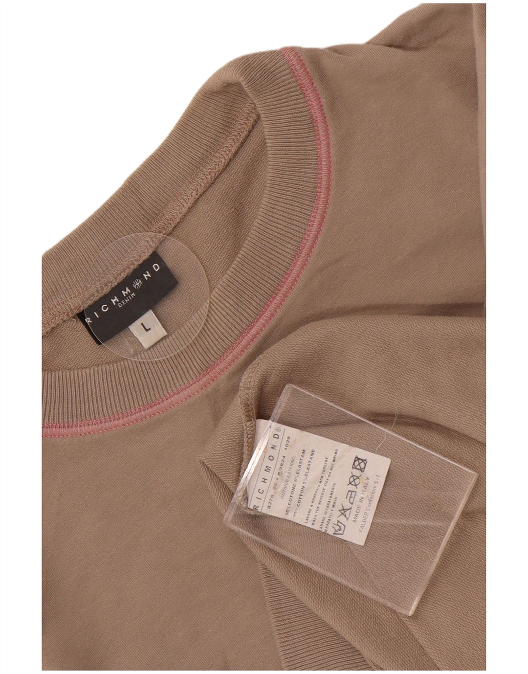 Richmond Herre Grafisk Sweatshirt Jumper Stor brun bomuld