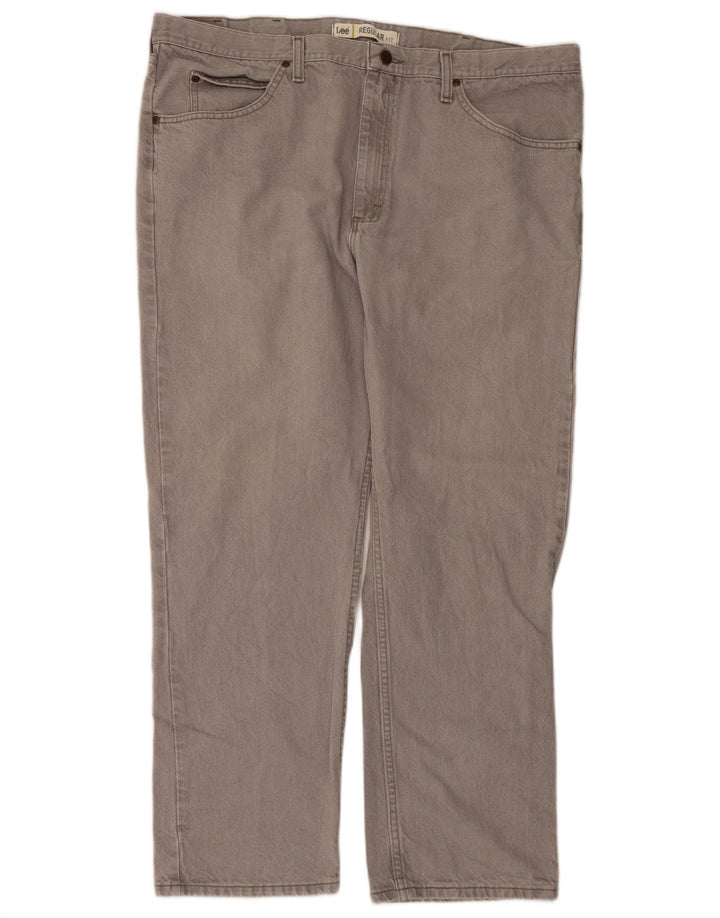 Lee Herre Regular Fit Straight Jeans W42 L30 Grå Bomuld