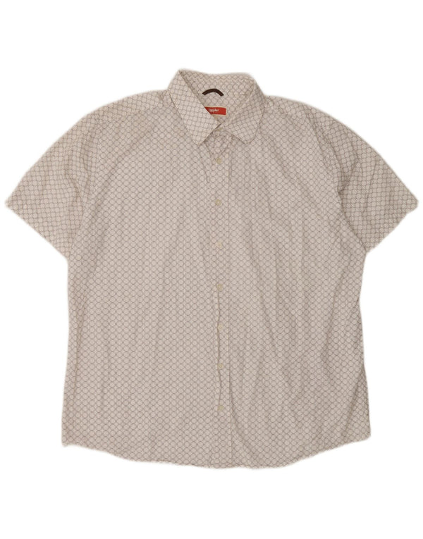 Camicia a maniche corte da uomo Mossimo XL in cotone geometrico bianco