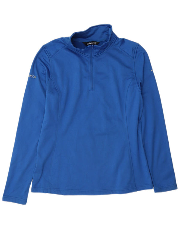 The North Face Haut de survêtement à col zippé pour femme UK 14 Bleu moyen