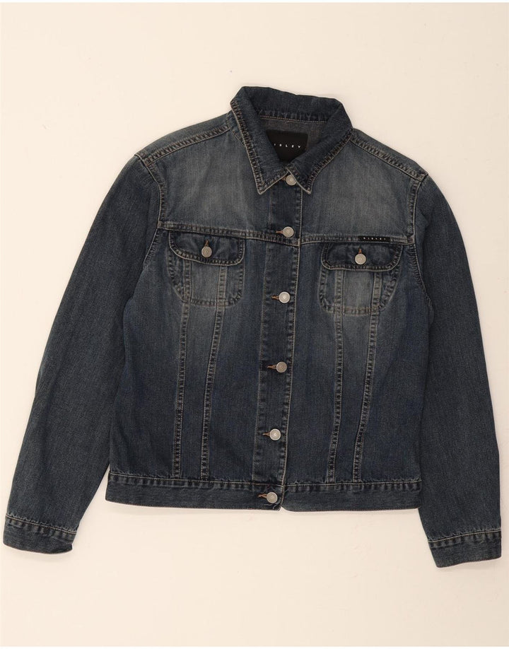 SISLEY Womens Denim Jacket UK 14 Medium Blue Vintage Sisley and Second-Hand Sisley from Messina Hembry 