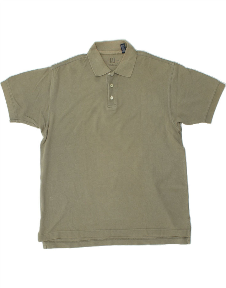 GAP Mens Polo Shirt Small Khaki Cotton Vintage Gap and Second-Hand Gap from Messina Hembry 