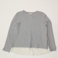 MONSOON Womens Sweatshirt Jumper UK 12 Medium Grey Colourblock Viscose Vintage Monsoon and Second-Hand Monsoon from Messina Hembry 