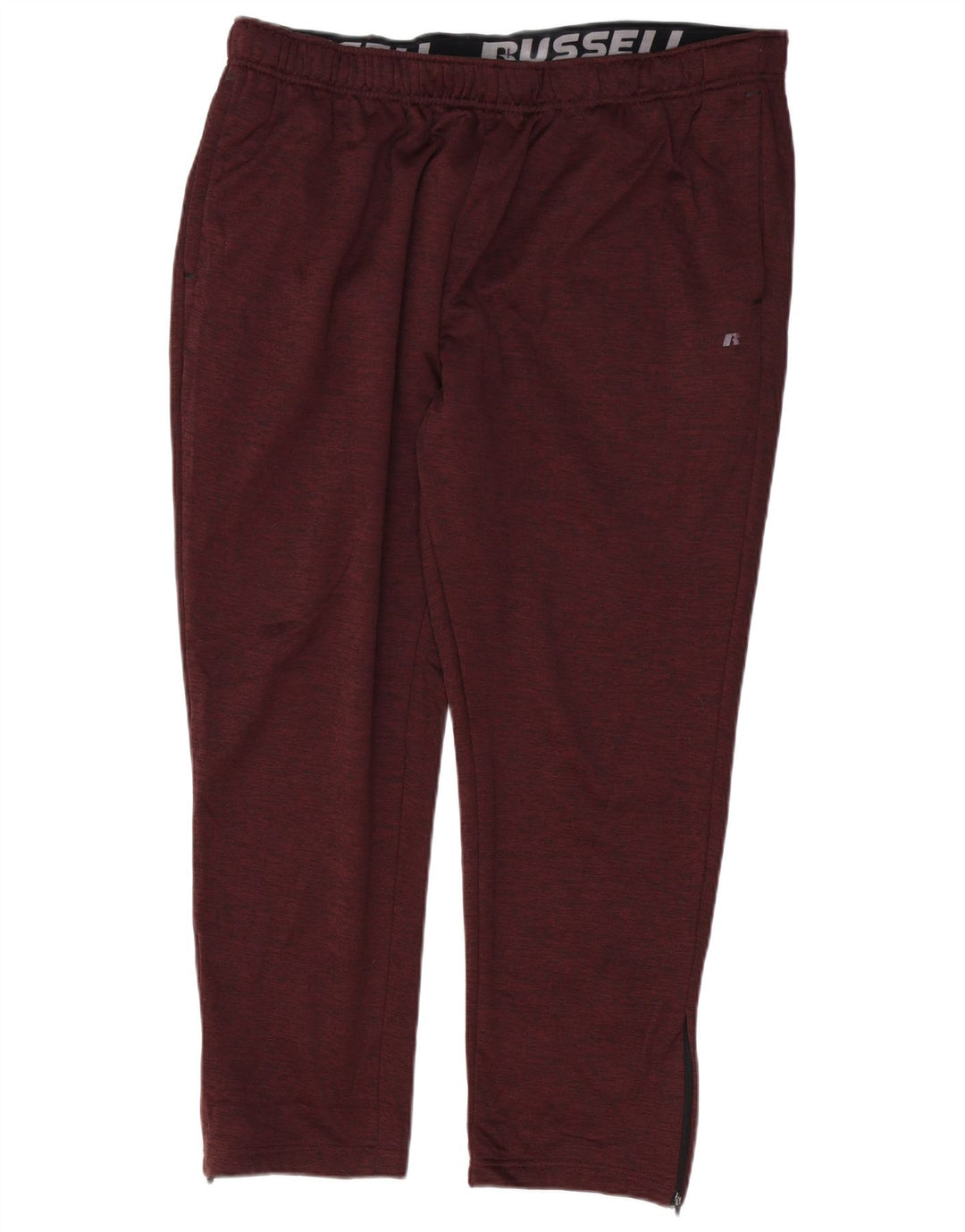 RUSSELL ATHLETIC Mens Tracksuit Trousers 2XL Maroon Polyester