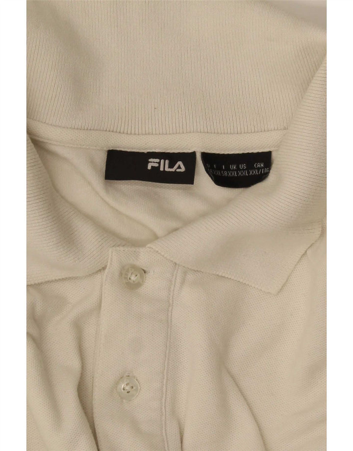 Fila Mens Polo Shirt 2XL White