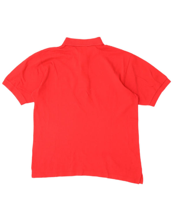 SERGIO TACCHINI Mens Polo Shirt IT 46 Small Red Cotton