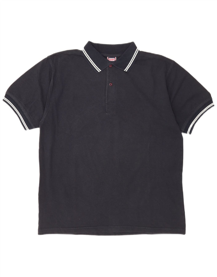 Slam herre poloshirt Stor marineblå bomuld