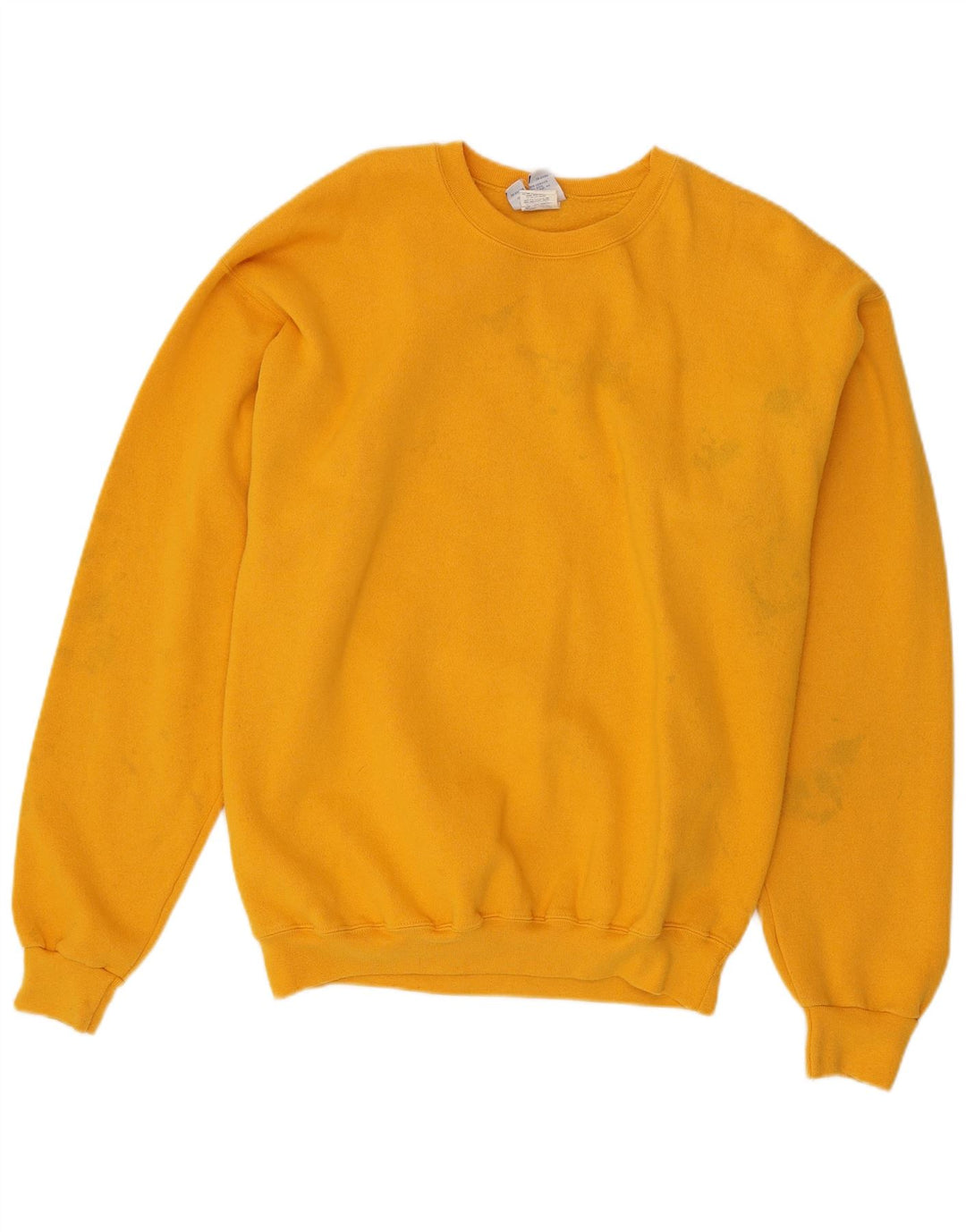 CHAMPION Mens Sweatshirt Jumper Large Yellow Cotton