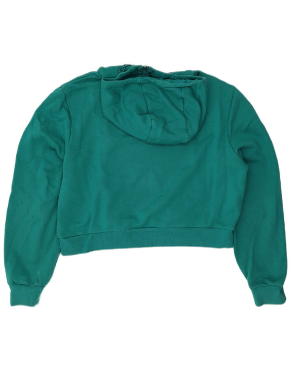 Ellesse - Sudadera con capucha para mujer, diseño gráfico, talla 40, algodón, color turquesa mediano