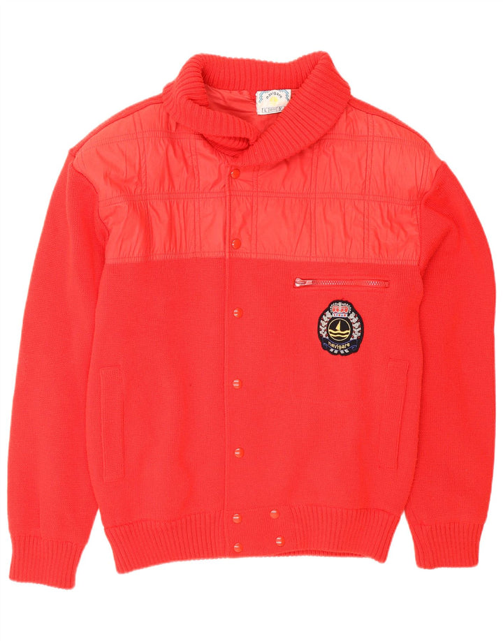 Navigare Herre Cardigan Sweater IT 48/50 Medium Rød Uld
