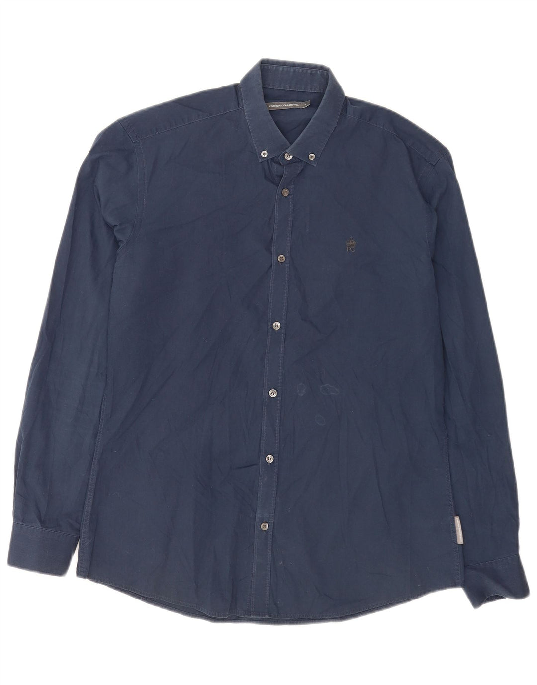 French Connection Chemise Homme Large Bleu Marine Coton