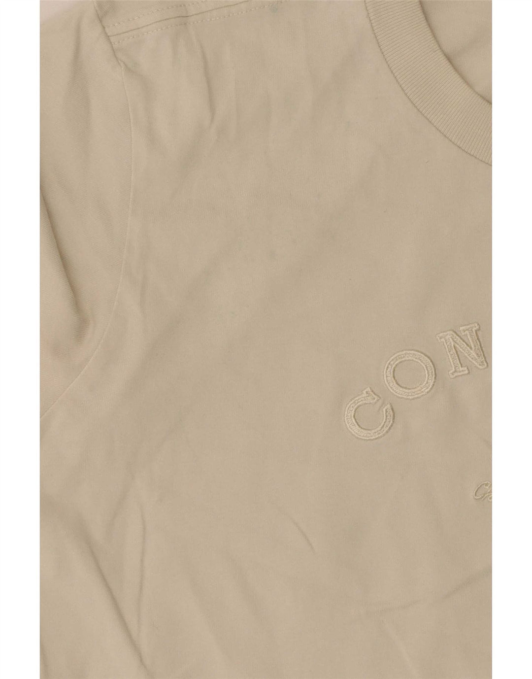 Converse Womens T-Shirt Top UK 12 Medium Beige Cotton