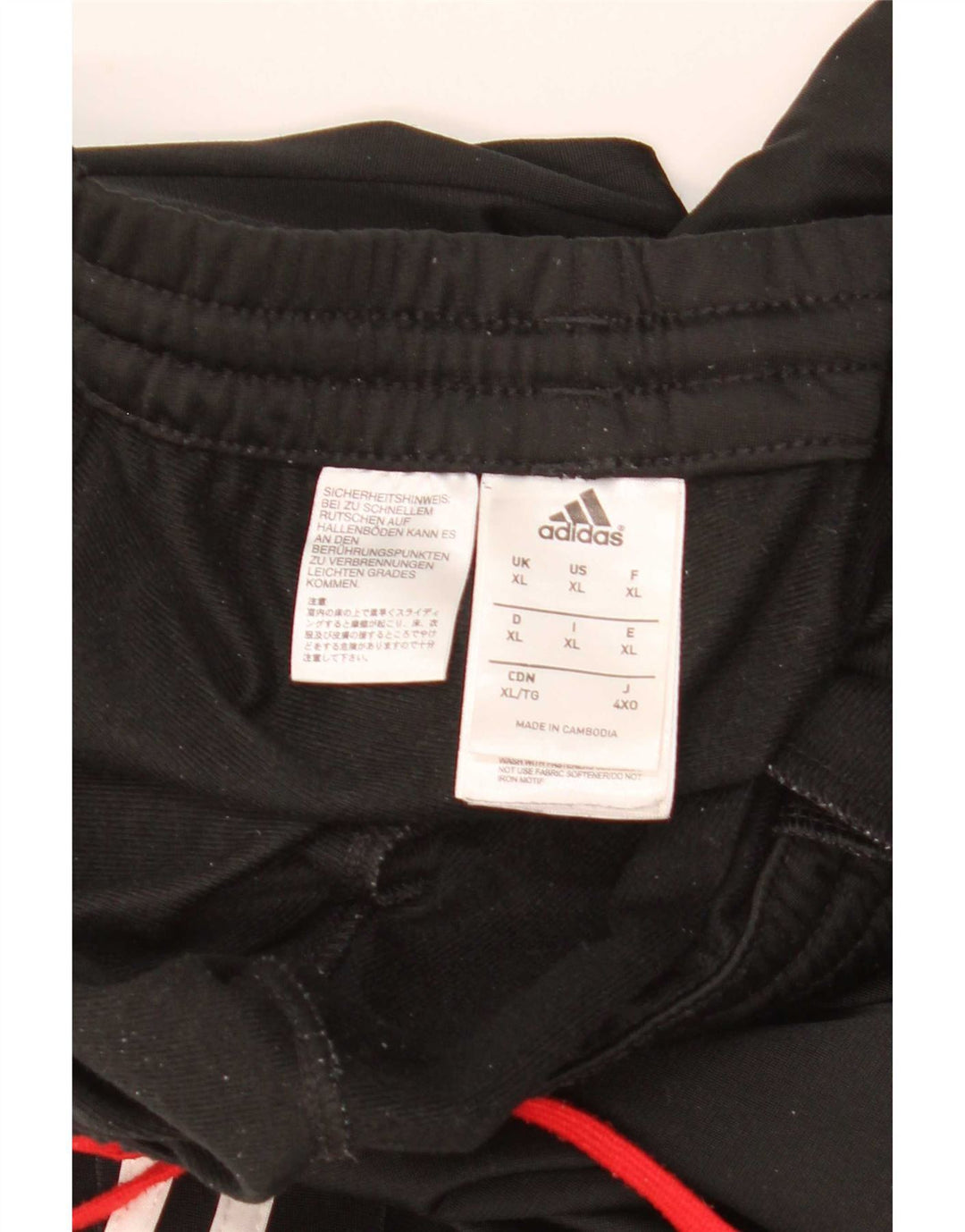Adidas Mens Tracksuit Trousers Joggers XL  Black Polyester