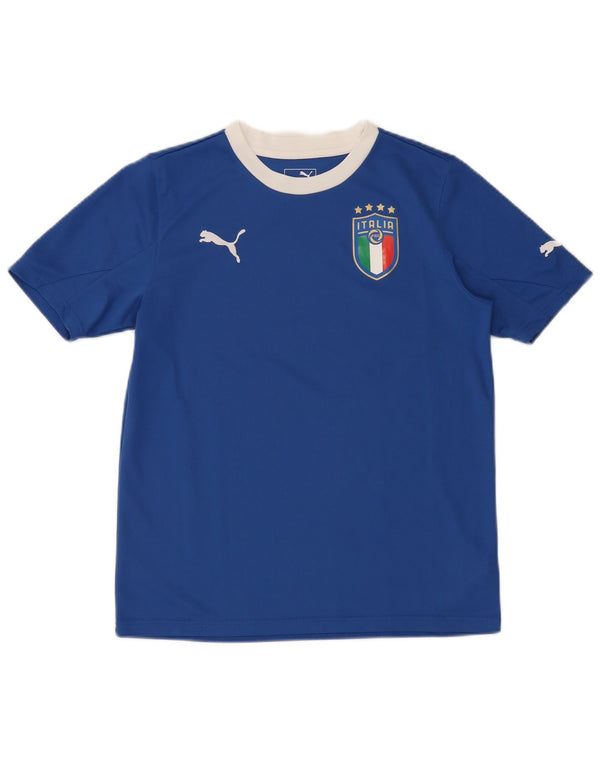 T-shirt grafica Puma Ragazzo Italia Top 13-14 anni Poliestere Blu