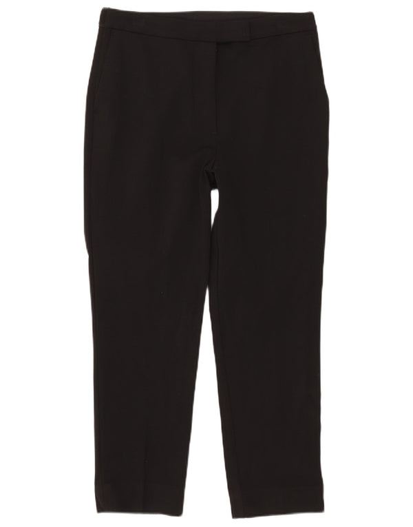 Marks & Spencer Dame Crop Casual Bukser UK 12 Medium W30 L24 Sort