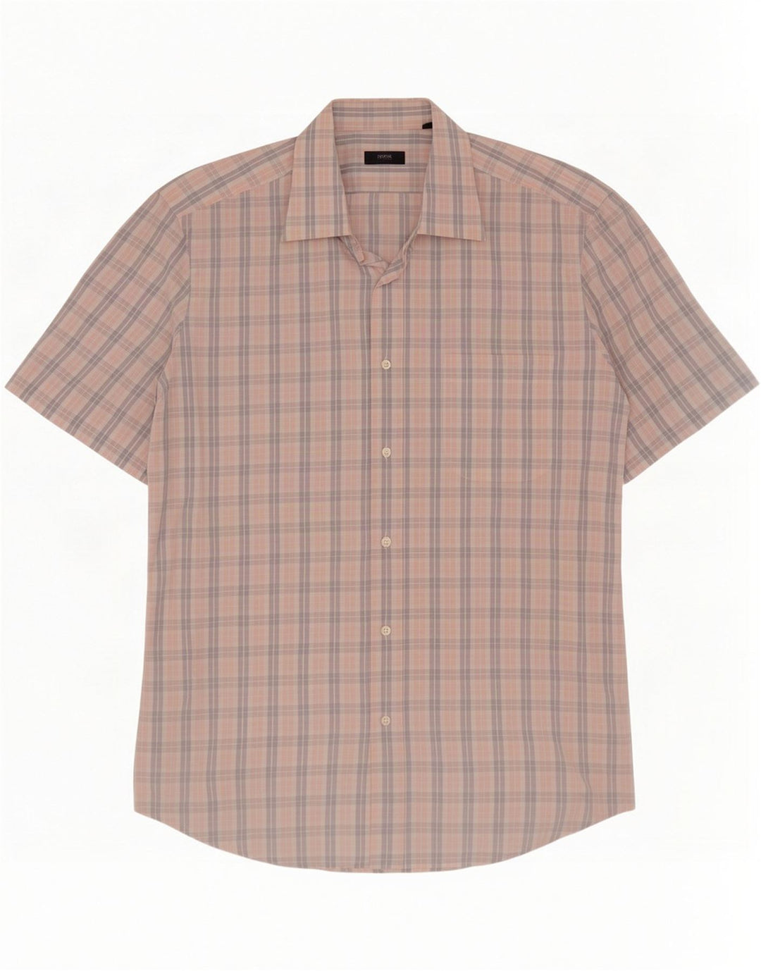 Hugo Boss Mens Short Sleeve Shirt Size 16 1/2 42 Large Multicoloured Check