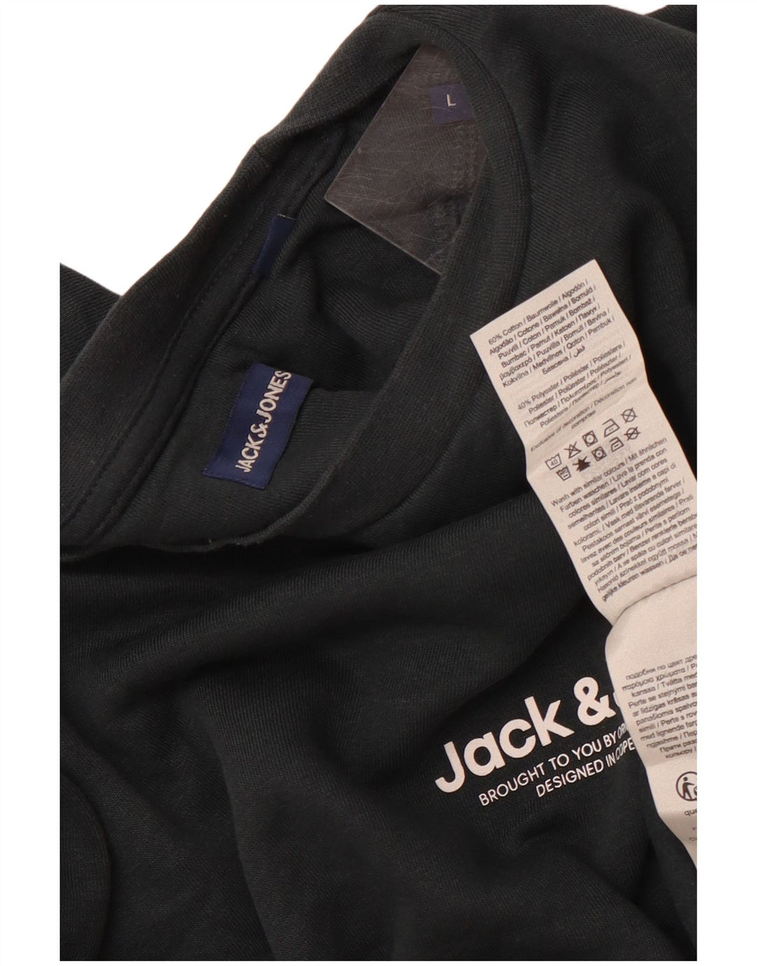 JACK & JONES Sweatshirt til mænd, stor grå bomuld