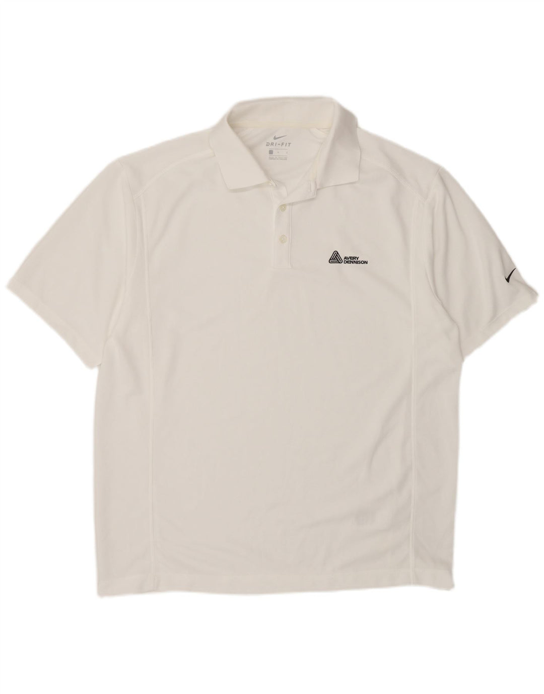 Nike Herre Dri Fit Polo Shirt Stor hvid polyester