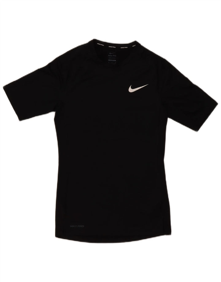 Nike Mens Dri Fit T-Shirt Top Medium Black Polyester