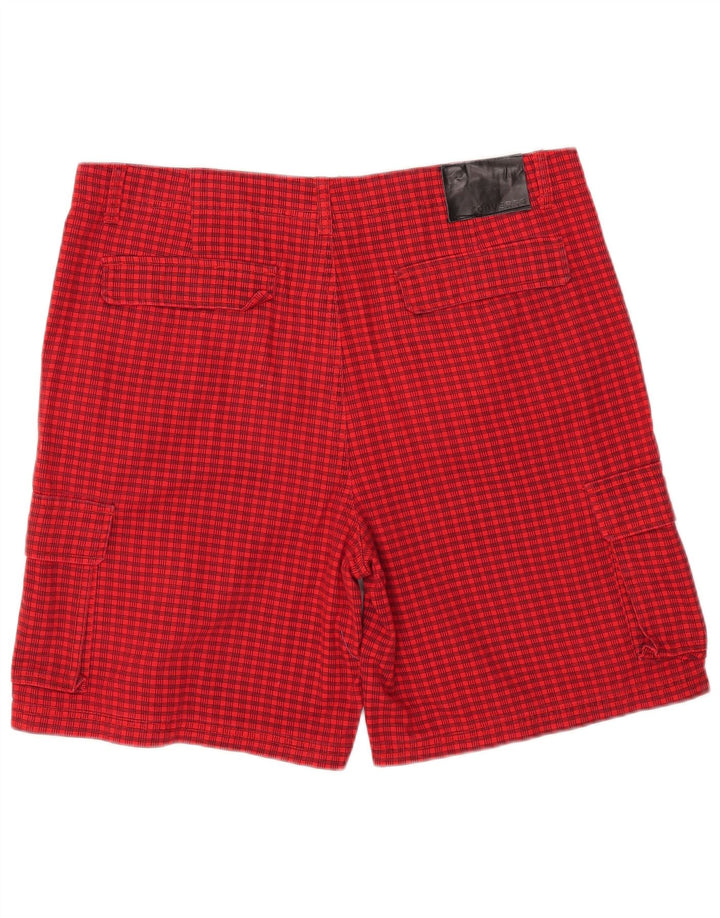Converse Cargo Shorts til mænd W38 XL rødternet polyester
