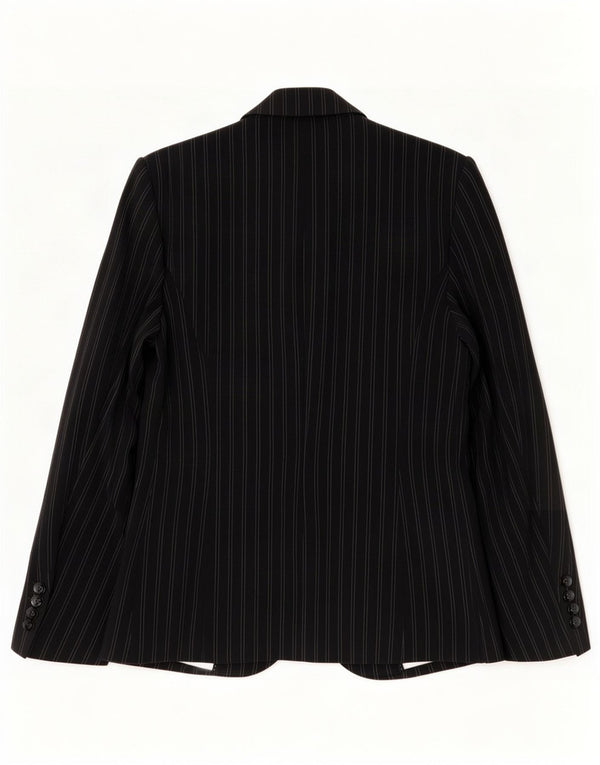 Jachetă pentru femei Marks & Spencer cu 1 buton, UK 12 Medium Black Pinstripe