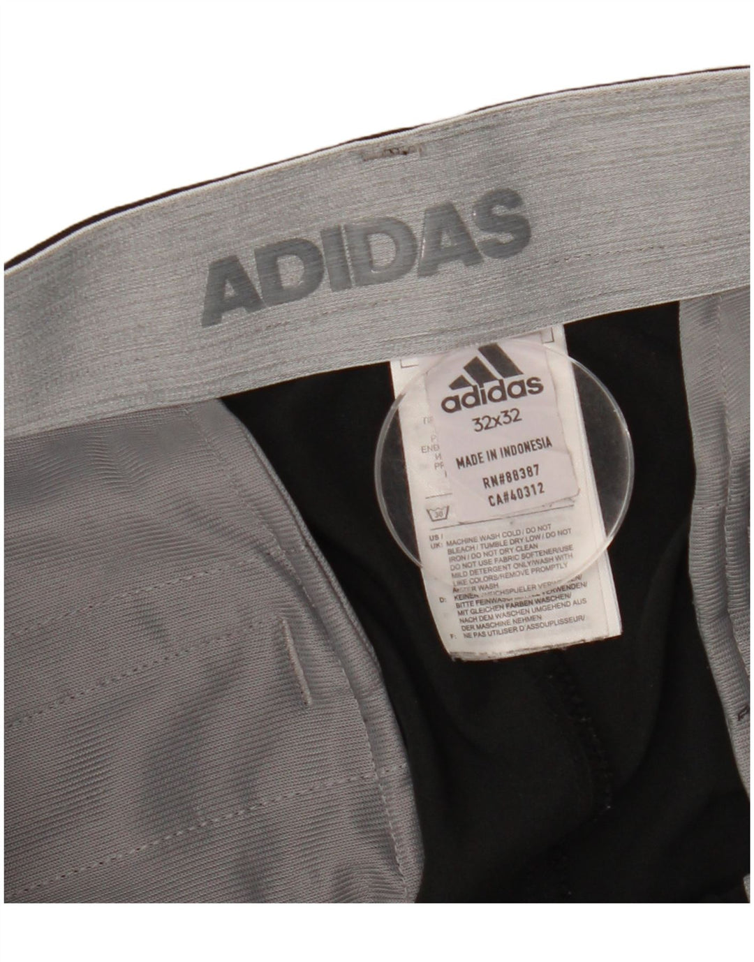 Pantaloni chino dritti da uomo Adidas W32 L32 poliestere nero