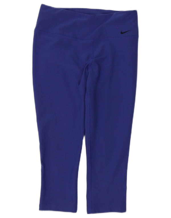 Женские леггинсы-капри Nike Dri Fit UK 8, маленькие фиолетовые, полиэстер