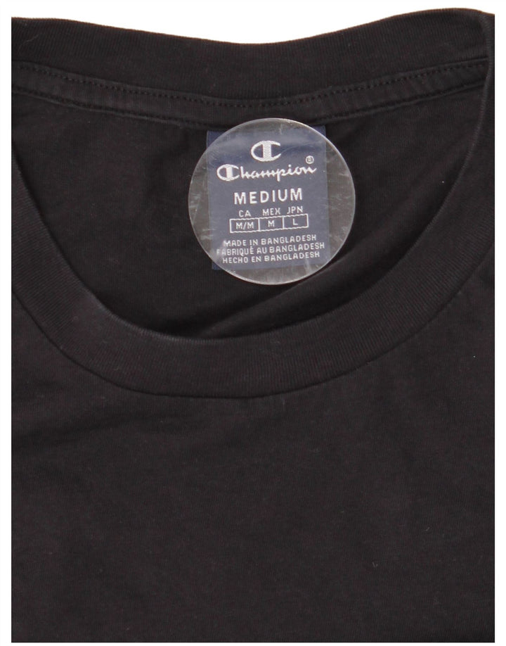 CHAMPION Mens T-Shirt Top Medium Black