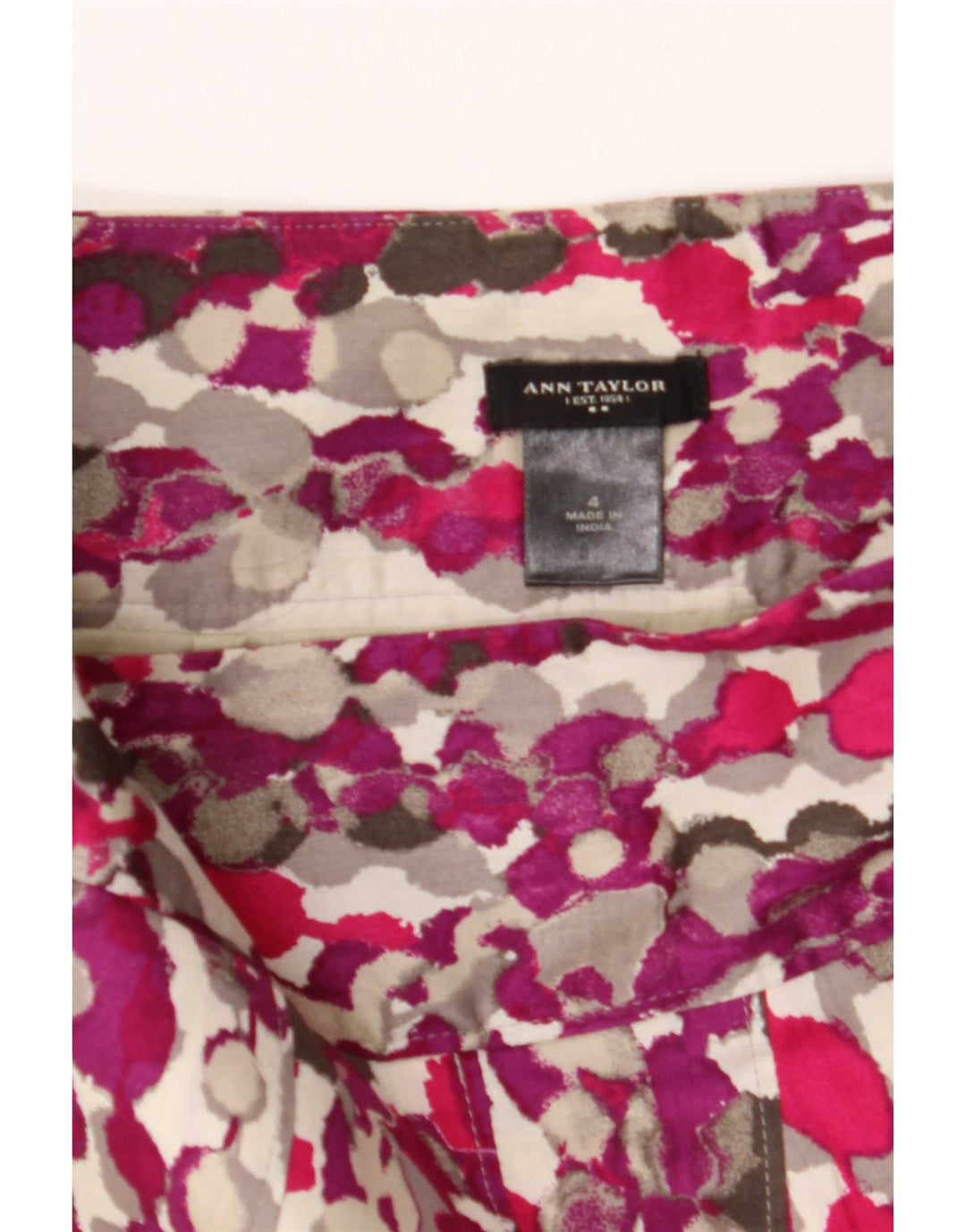 Ann Taylor Womens abstrakt mønster mininederdel US 4 Small W30 Multicoloured