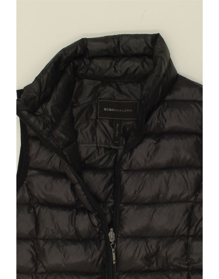 BCBGMAXAZRIA Womens Padded Gilet UK 2 2XS Black Nylon Vintage BCBGMAXAZRIA and Second-Hand BCBGMAXAZRIA from Messina Hembry 