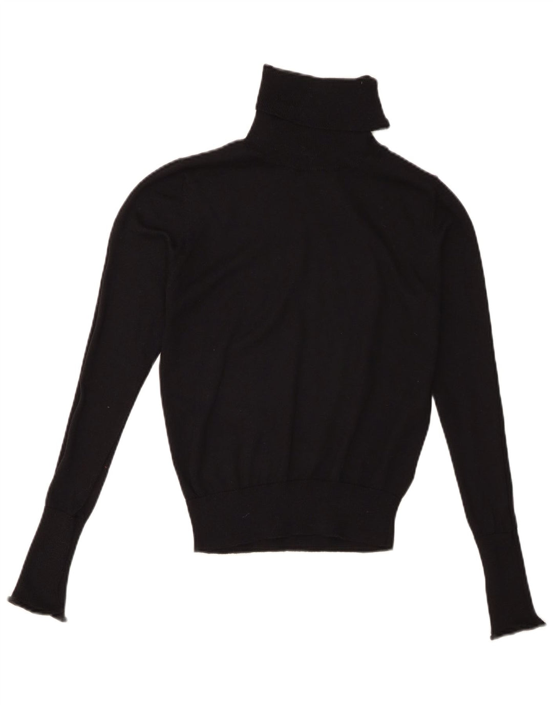 Zara Womens Roll Neck Jumper Sweater UK 10 Small Black Polyester