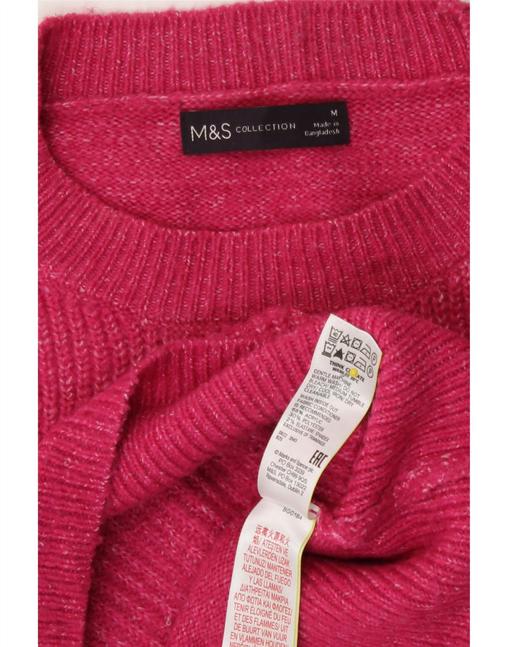 Marks & Spencer Dame sweater med rund hals DK 14 Medium Pink Flecked