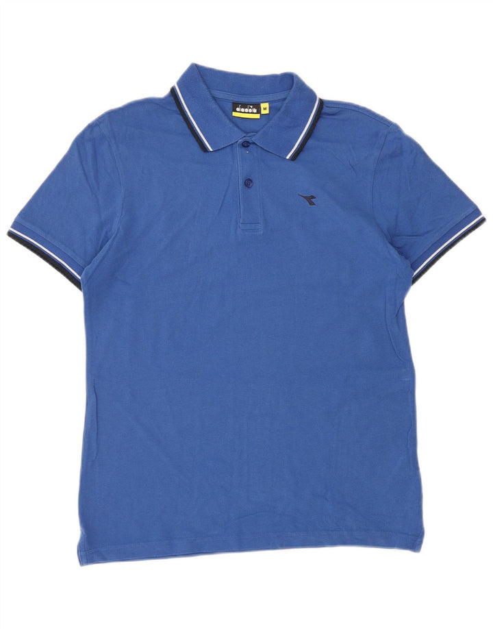 Polo Uomo Diadora Blu Medio in Cotone