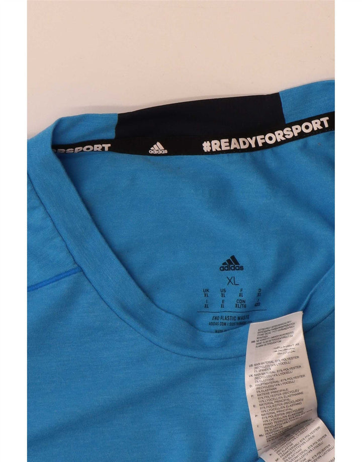 Adidas Hombre Camiseta Top XL Azul Poliéster