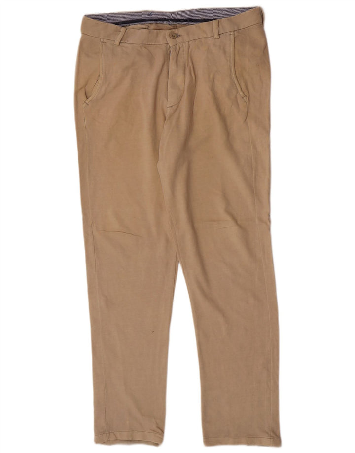 Zara Mens Slim Fit Chino Trousers Medium W34 L32 Beige