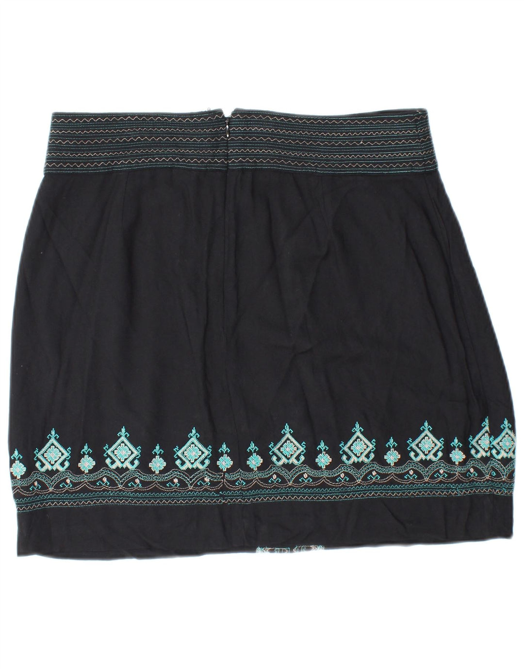 MONSOON Dame Mini-nederdel W30 Medium Black Fair Isle Viscose