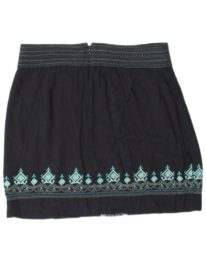 MONSOON Dame Mini-nederdel W30 Medium Black Fair Isle Viscose