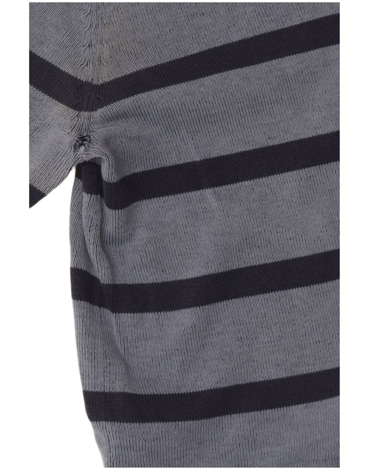 Canda Herren-Pullover mit Rundhalsausschnitt, 2XL, blau gestreift