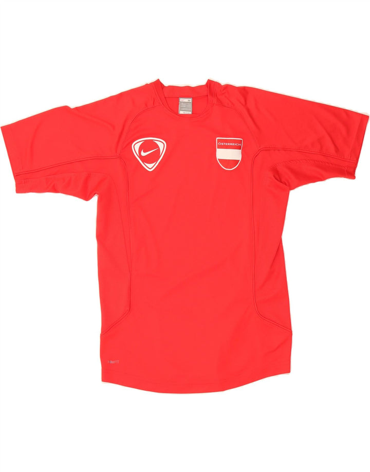 NIKE Mens Graphic T-Shirt Top UK 39/41 Medium Red Polyester Vintage Nike and Second-Hand Nike from Messina Hembry 