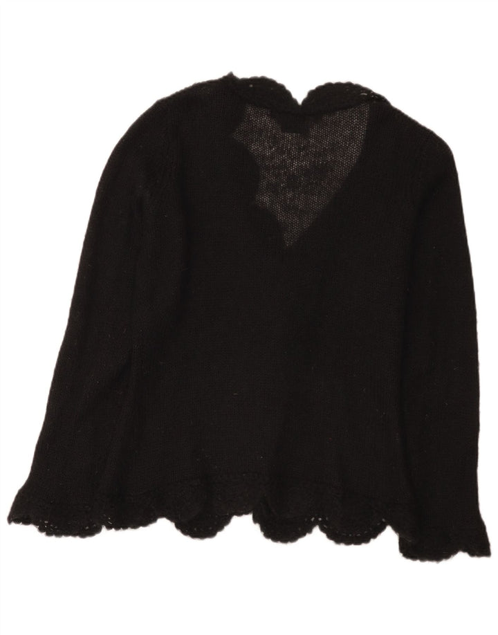 Laura Ashley Womens Cardigan Sweater UK 14 Large Black