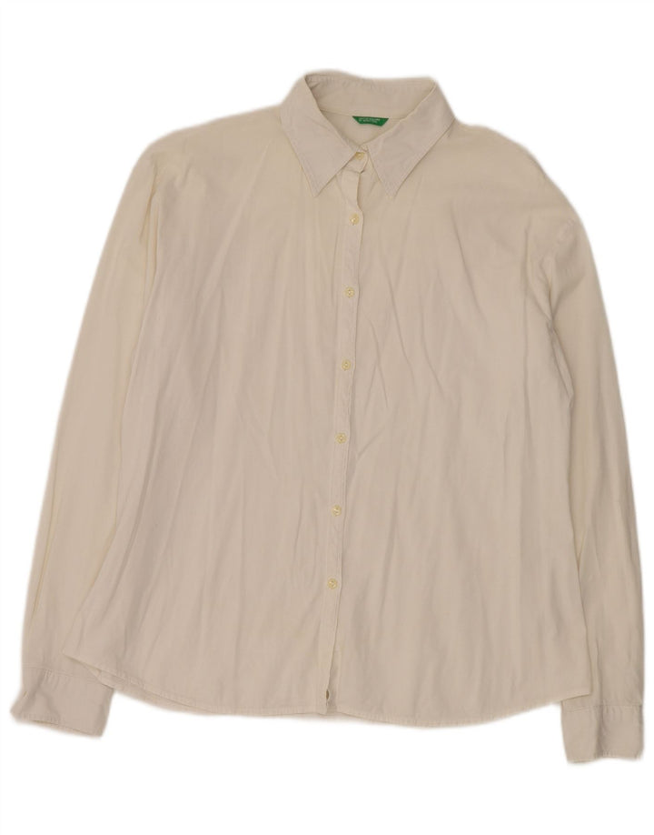 BENETTON Womens Shirt UK 18 XL White