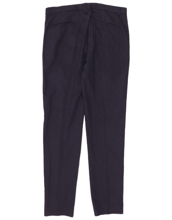 Zara Mens Slim Suit Trousers EU 40 Medium W31 L36 Navy Blue