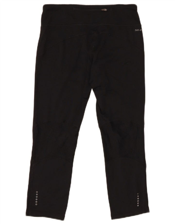 Nike Womens Dri Fit Leggings UK 10 Small Black Polyester