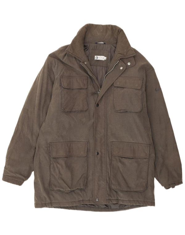 Sergio Tacchini Mens Hooded Padded Jacket UK 42 XL Grey
